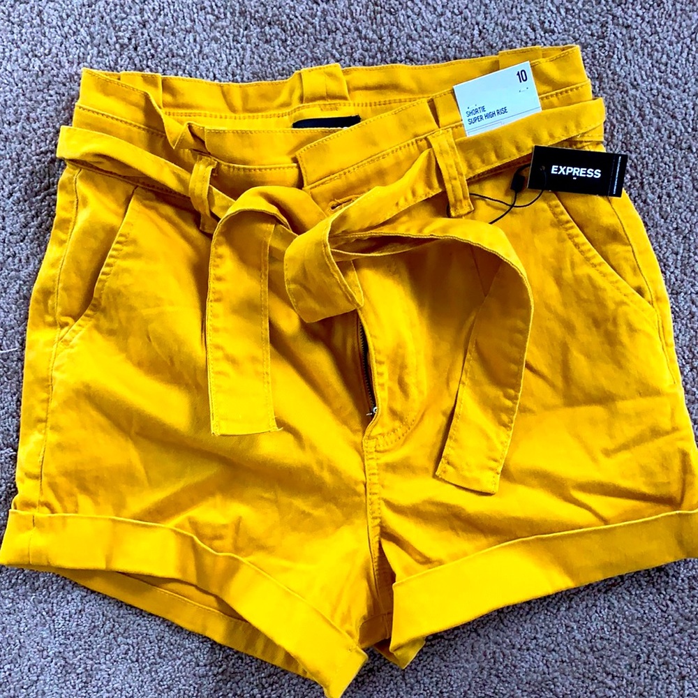 Express Shortie Super High Rise Shorts